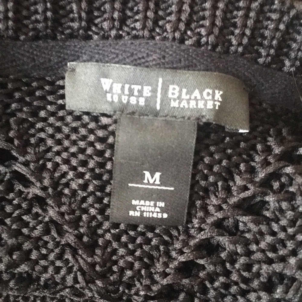 WHBM black pullover knitted top/sweater size medium - Picture 7 of 13